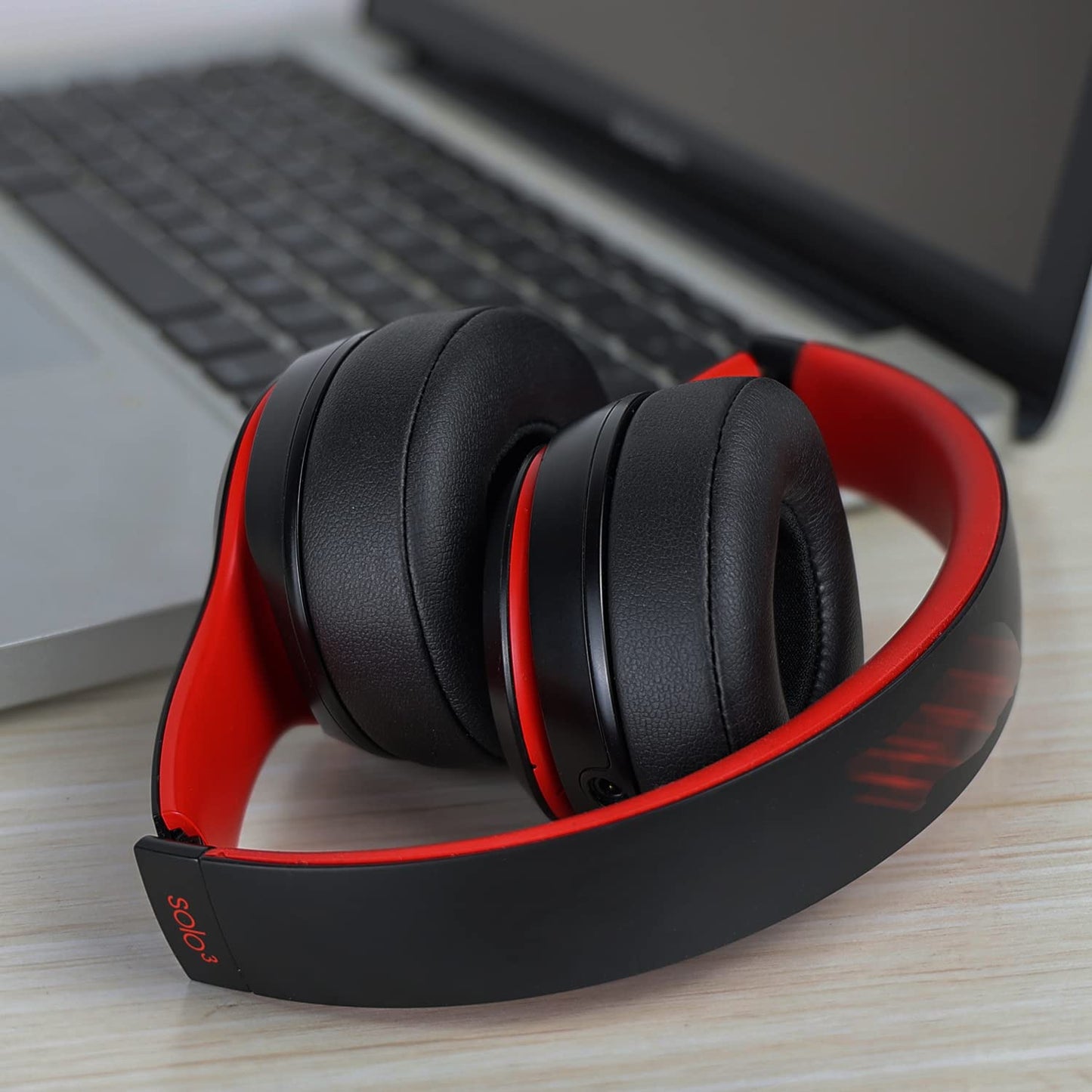 SoloWIT Earpads Cushions for Beats Solo 2 & 3 Wireless - Soft Protein Leather, Added Thickness