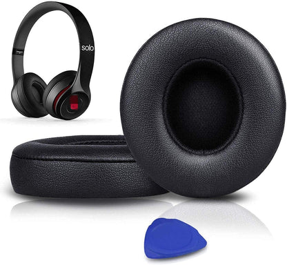 SoloWIT Earpads Cushions for Beats Solo 2 & 3 Wireless - Soft Protein Leather, Added Thickness