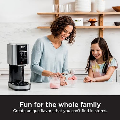 Ninja NC301 CREAMi Ice Cream Maker - 7 Programs, (2) Pint Containers, Compact & Kid-Friendly"